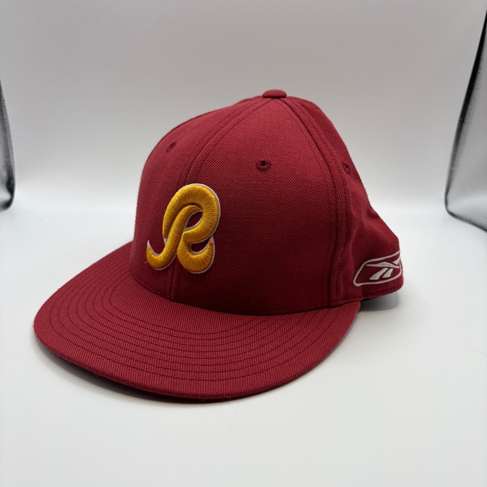 Reebok Washington Redskins NFL On Field Fitted Hat Burgundy Wool FITS SMALL